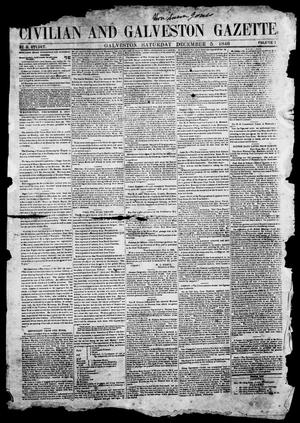 The Civilian and Galveston Gazette. (Galveston, Tex.), Vol. 9, Ed. 1, Saturday, December 5, 1846
