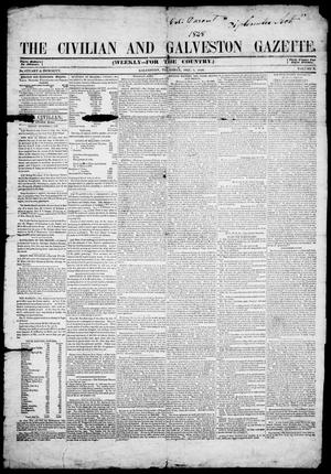 The Civilian and Galveston Gazette. (Galveston, Tex.), Vol. 10, Ed. 1, Thursday, December 7, 1848