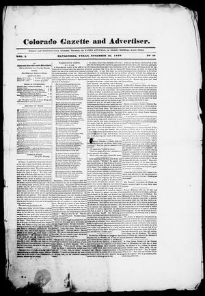 Colorado Gazette and Advertiser. (Matagorda, Tex.), Vol. 1, No. 18, Ed. 1, Saturday, November 16, 1839