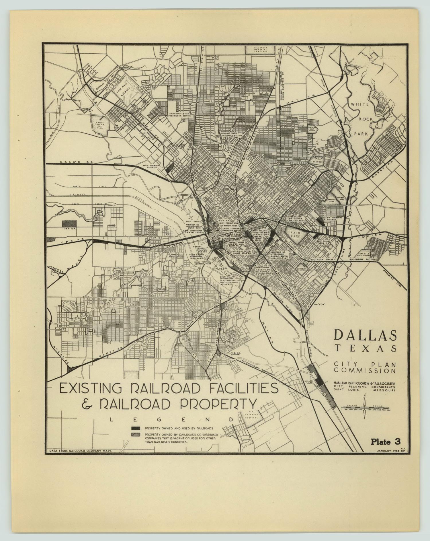 A Master Plan for Dallas, Texas, Report 6: Transportation Facilities, Rail-Air-Highways-Water
                                                
                                                    Plate 03
                                                