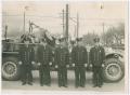 Photograph: [Dallas Old Fire Station 3 Firefighters and Engine]