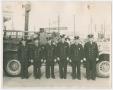 Photograph: [Firefighters In Front of Fire Engine]
