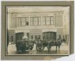 Photograph: [Horse-Drawn Fire Engine In Front of Station 4]