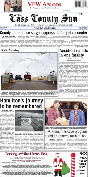 The Cass County Sun (Linden, Tex.), Vol. 139, No. 1, Ed. 1 Wednesday, January 1, 2014