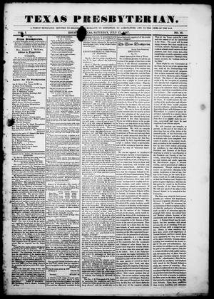 Primary view of object titled 'Texas Presbyterian. (Houston, Tex.), Vol. 1, No. 18, Ed. 1, Saturday, July 17, 1847'.