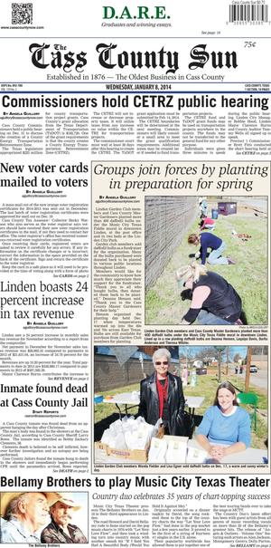 The Cass County Sun (Linden, Tex.), Vol. 139, No. 2, Ed. 1 Wednesday, January 8, 2014