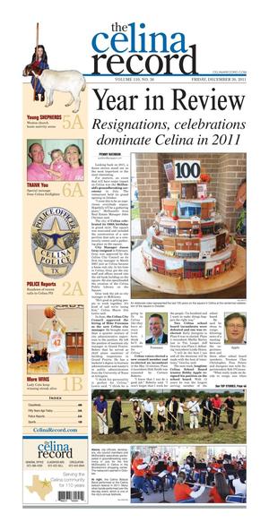 The Celina Record (Celina, Tex.), Vol. 110, No. 36, Ed. 1 Friday, December 30, 2011