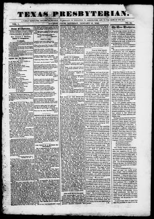 Primary view of object titled 'Texas Presbyterian. (Houston, Tex.), Vol. 1, No. 44, Ed. 1, Saturday, January 15, 1848'.