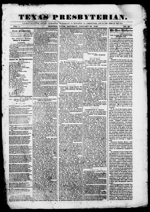 Primary view of object titled 'Texas Presbyterian. (Houston, Tex.), Vol. 1, No. 46, Ed. 1, Saturday, January 29, 1848'.