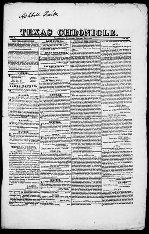 Texas Chronicle. (Nacogdoches, Tex.), Vol. 1, No. 30, Ed. 1, Wednesday, February 28, 1838