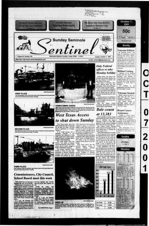Seminole Sentinel (Seminole, Tex.), Vol. 94, No. 102, Ed. 1 Sunday, October 7, 2001