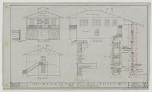 Stevenson Residence Garage, Abilene, Texas: Elevations, Sections, and Detail