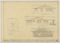 Technical Drawing: Wooten Residence, Abilene, Texas: Roof Plan and Elevations