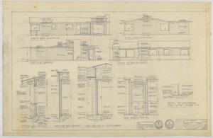 Primary view of object titled 'Walters Residence, Abilene, Texas: Elevations and Wall Sections'.