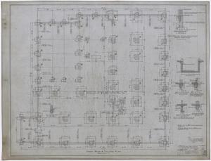 Primary view of object titled 'Ada McLemore's Hotel, Albany, Texas: Grade Beam and Footing Plan'.
