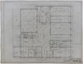 Technical Drawing: Ada McLemore's Hotel, Albany, Texas: First Floor Plan