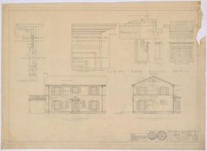 McMurry College President's Home, Abilene, Texas: Elevation and Mantel Details