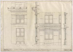 Hotel Building, Breckenridge, Texas: Elevation and Section Plan of Exterior Wall