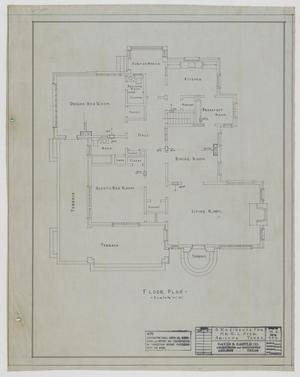 Primary view of object titled 'Over Residence, Abilene, Texas: Floor Plan'.