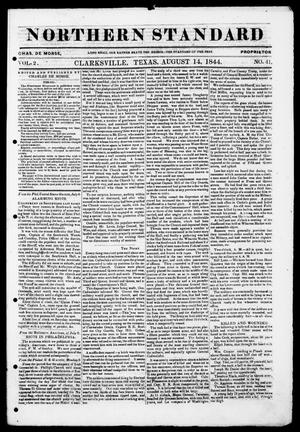 The Northern Standard. (Clarksville, Tex.), Vol. 2, No. 41, Ed. 1, Wednesday, August 14, 1844