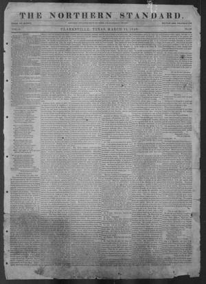 Primary view of object titled 'The Northern Standard. (Clarksville, Tex.), Vol. 3, No. 50, Ed. 1, Wednesday, March 11, 1846'.