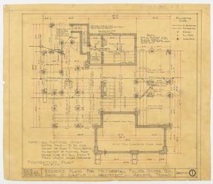 Primary view of object titled 'Fuller Residence, Snyder, Texas: Foundation Plan'.