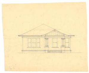 Primary view of object titled 'Castle Residence, Abilene, Texas: Unfinished Elevation Plan'.