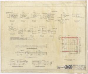 Primary view of object titled 'Abilene State Hospital Alterations, Abilene, Texas: Roof Framing Plan'.