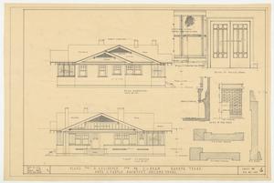 Dean Residence, Ranger, Texas: Elevations and Details