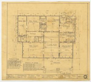 Primary view of object titled 'Fuller Residence, Snyder, Texas: Floor Plan'.