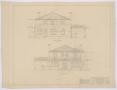 Primary view of Middleton Residence Alterations, Abilene, Texas: Additions & Alterations to the Home of Dr. & Mrs. E. R. Middleton, Front and Rear Elevations