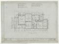 Technical Drawing: Prairie Oil & Gas Co. Cottage, Ranger, Texas: Floor Plan