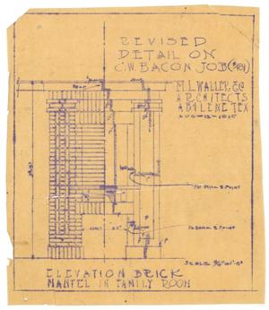 Primary view of object titled 'Bacon Residence, Abilene, Texas: Revised Detail Plan'.