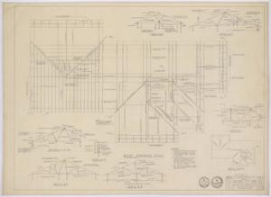 Primary view of object titled 'Davis Residence Remodel, Abilene, Texas: Roof Framing Plan and Roof Plan'.
