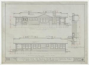 Primary view of object titled 'Prairie Oil & Gas Co. Cottage, Ranger, Texas: Elevations and Section'.