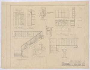 Primary view of object titled 'Middleton Residence Alterations, Abilene, Texas: Additions and Alterations to the Home of Dr. & Mrs. E. R. Middleton, Elevation of Stair & Railing'.