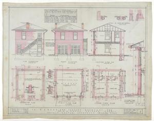 Primary view of object titled 'Davis Residence, Abilene, Texas: Floor Plan, Elevations, and Details'.