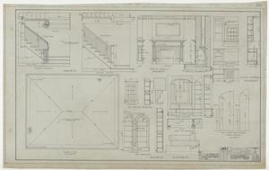 Primary view of object titled 'Bunkley Residence, Stamford, Texas: Roof Plan and Interior Details'.