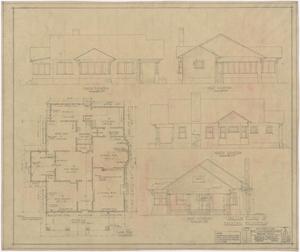 Higginbotham Residence, Abilene, Texas: Floor Plan and Elevation Plan