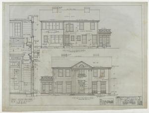 Martin Residence, San Saba, Texas: Plans for a Residence, Front and Rear Elevations