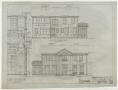 Primary view of Martin Residence, San Saba, Texas: Plans for a Residence, Front and Rear Elevations