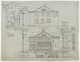 Primary view of Martin Residence, San Saba, Texas: Plans for a Residence, West Elevation