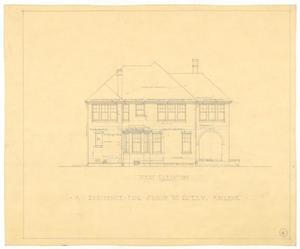 Primary view of object titled 'Ely Residence, Abilene, Texas: West Elevation'.