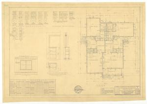 Chappell Duplex, Abilene, Texas: Floor Plan, Detail, Elevation, and Schedules