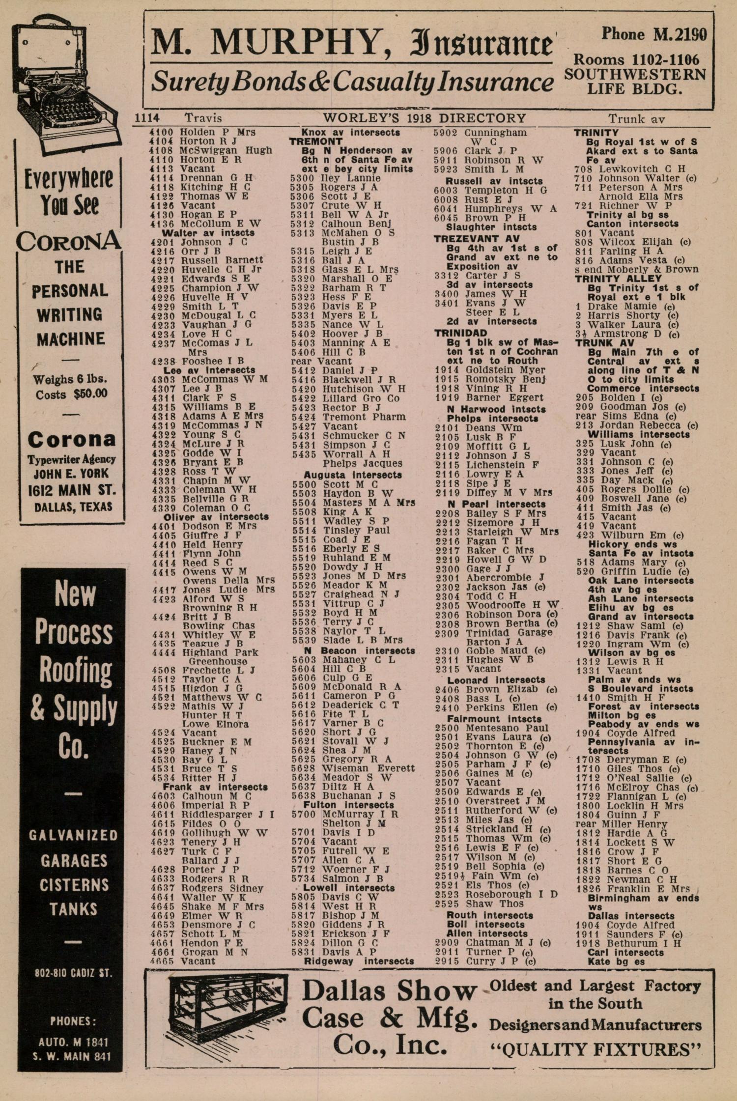 Dallas City Directory, 1918
                                                
                                                    1114
                                                