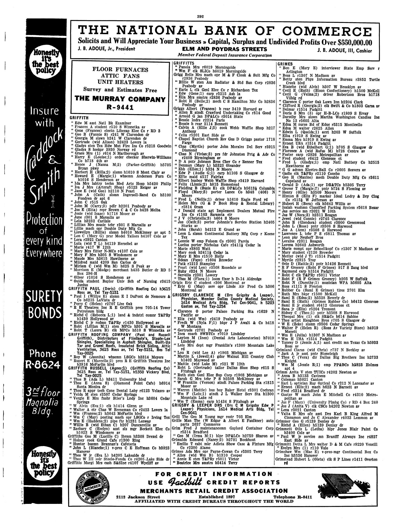 Dallas City Directory, 1941
                                                
                                                    392
                                                