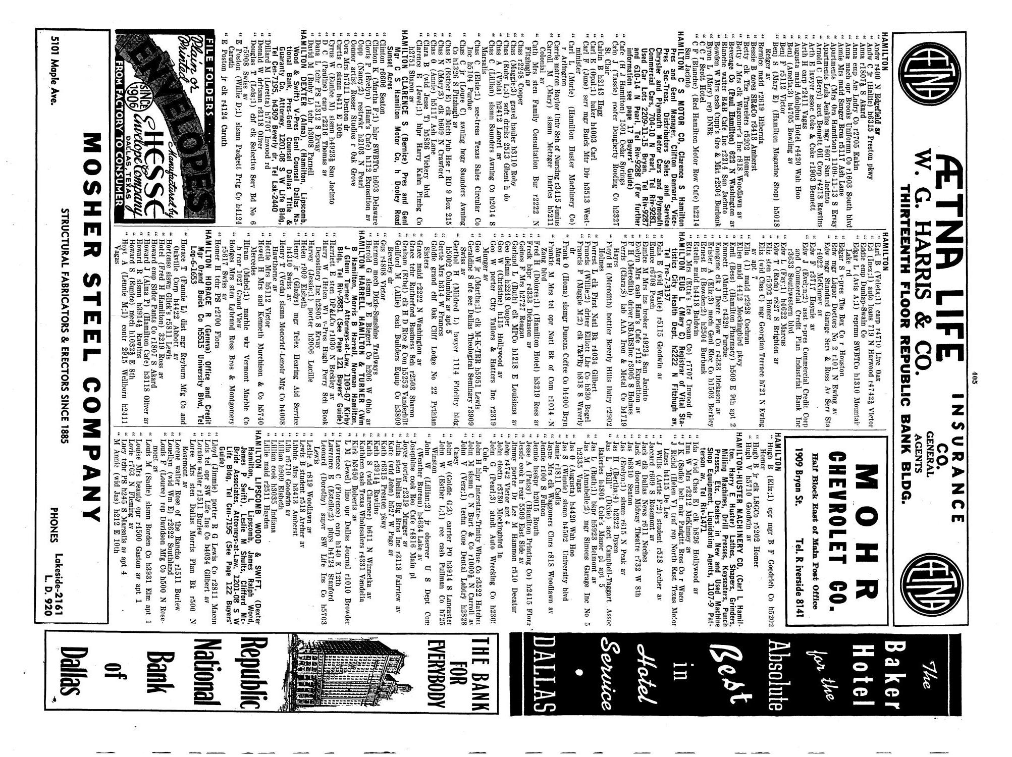 Dallas City Directory, 1941
                                                
                                                    405
                                                