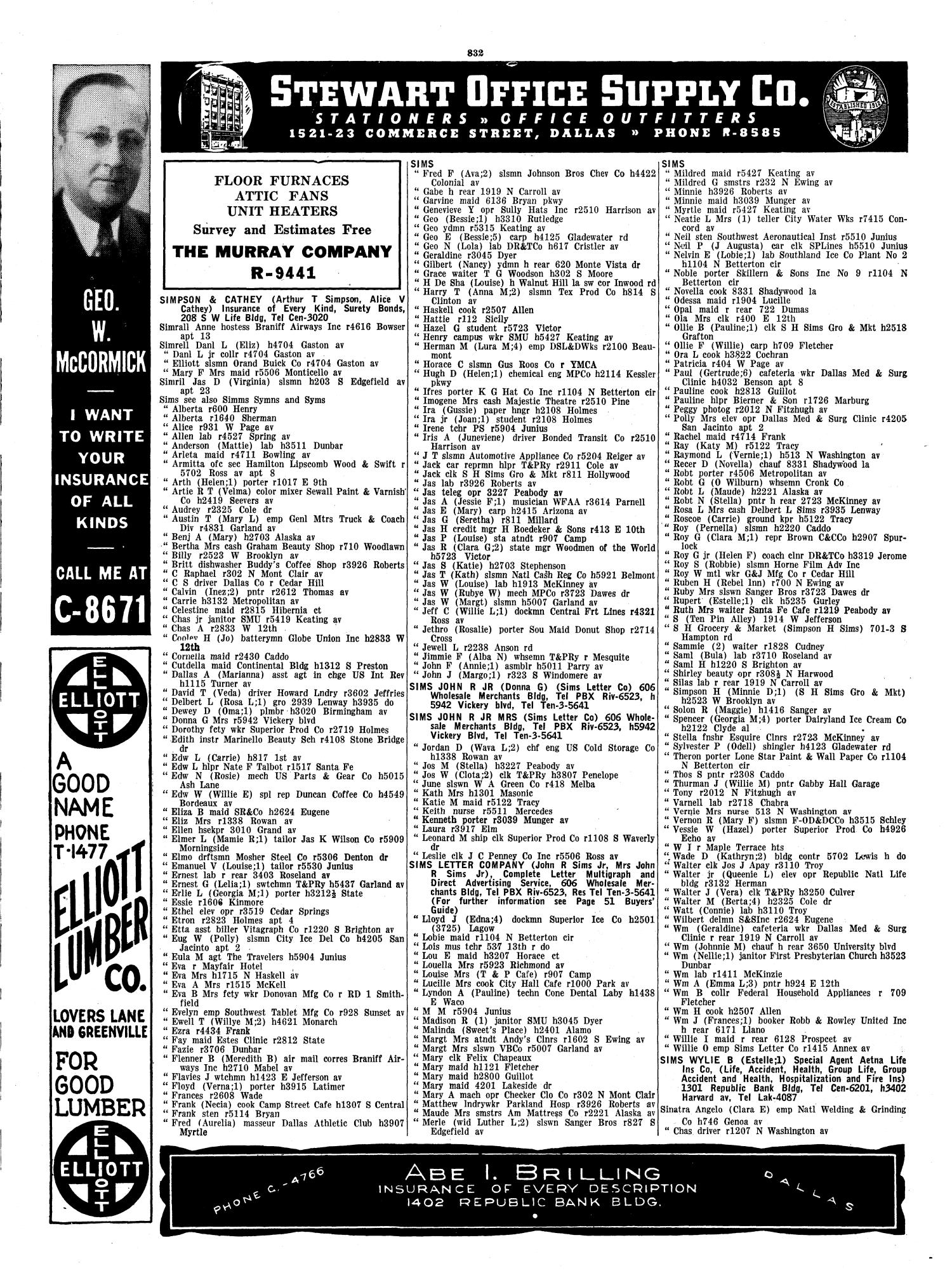 Dallas City Directory, 1941
                                                
                                                    832
                                                