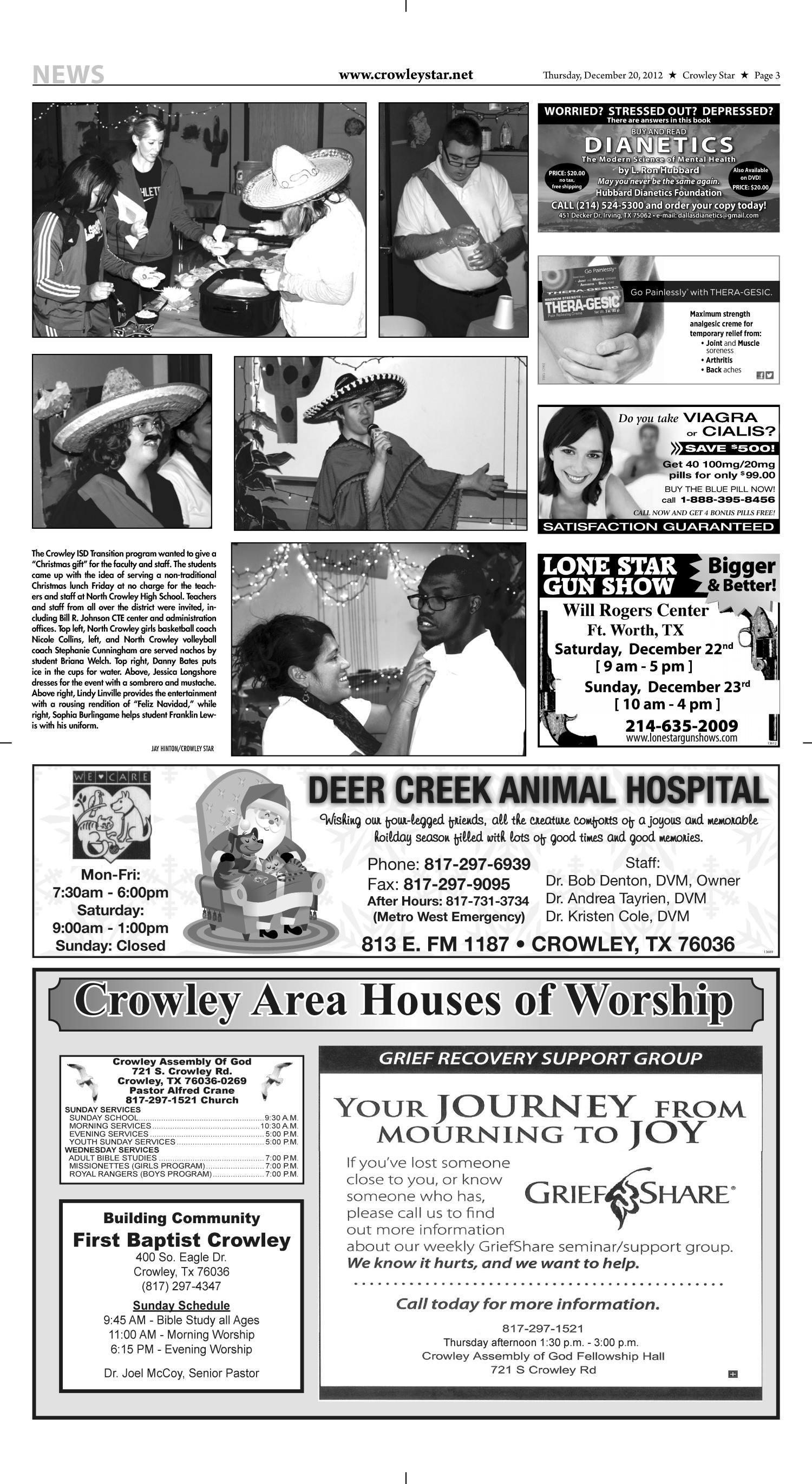 Crowley Star (Crowley, Tex.), Vol. 26, No. 33, Ed. 1 Thursday, December 20, 2012
                                                
                                                    [Sequence #]: 3 of 10
                                                