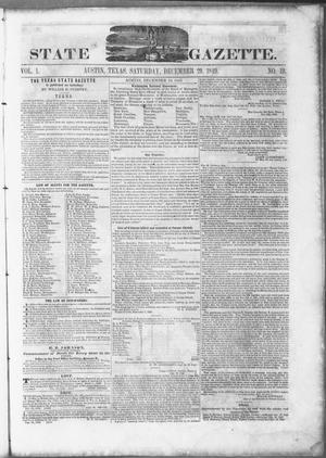 Texas State Gazette. (Austin, Tex.), Vol. 1, No. 19, Ed. 1, Saturday, December 29, 1849